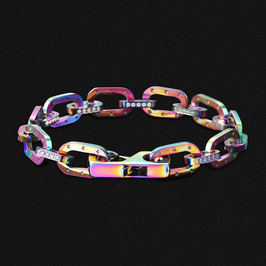 vuitton chain bracelet rainbow