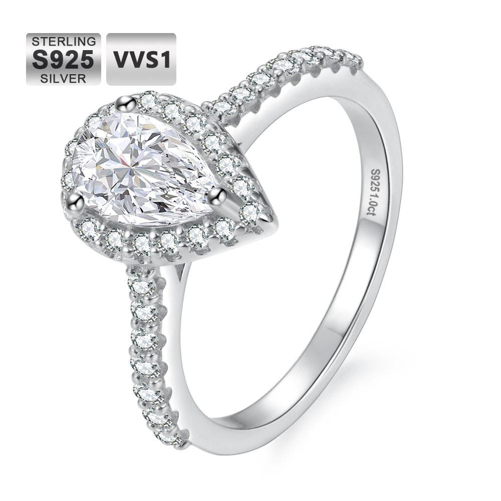 1.0 Carats VVS1 Moissanite Rings for Women 0081