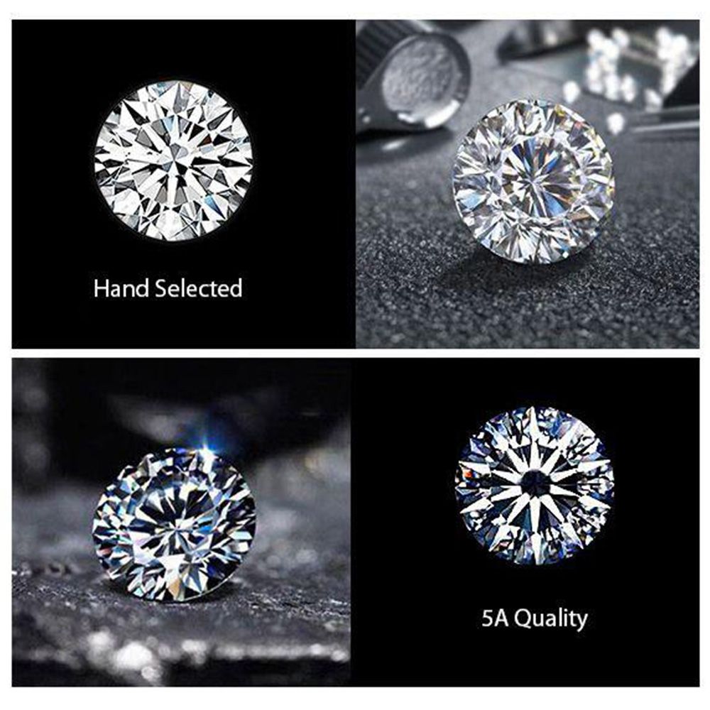 1.0 Carats VVS1 Moissanite Rings for Women